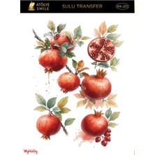 Atölye Smile SML225 Nar Desenli 25*35 Açık Zemin Sulu Transfer