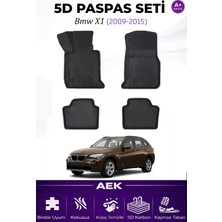 AEK Modern Bmw X1 2009-2015 Araca Özel Havuzlu "karbon" Paspas Takımı
