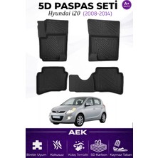 AEK Modern Hyundai I20 2008-2014 Araca Özel Havuzlu "karbon" Paspas Takımı
