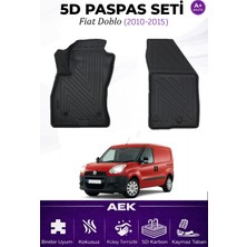 AEK Modern Fiat Doblo 2010-2015 Panelvan Araca Özel Havuzlu "karbon" Paspas Takımı