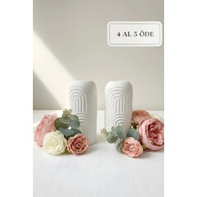 Zuri Design Bohem Desenli Beton Biblo 2’li Set – Dekoratif Modern Tasarım