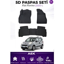AEK Modern Fiat Fiorino Benzinli 2020+ Araca Özel Havuzlu "karbon" Paspas Takımı