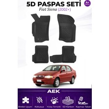 AEK Modern Fiat Sieana 2002+ Araca Özel Havuzlu "karbon" Paspas Takımı