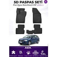 AEK Modern Fiat Egea Stw 2015+ Araca Özel Havuzlu "karbon" Paspas Takımı