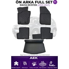 AEK Modern Dacia Duster 2010-2017 4x2 5d Karbon Paspas Takımı +3d Pvc Bagaj Havuzu Set