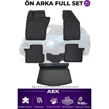 AEK Modern Fiat Egea Cross 2020+ 5d Karbon Paspas Takımı +3d Pvc Bagaj Havuzu Set