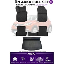 AEK Modern Renault Captur 2013-2019 5d Karbon Paspas Takımı +3d Pvc Bagaj Havuzu Set