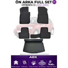 AEK Modern Citoren C3 2002-2008 5d Karbon Paspas Takımı +3d Pvc Bagaj Havuzu Set