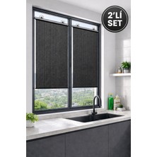 Toyfest 2’li Vantuzlu Cam Güneşlik Perde 50X125 cm – Isı ve Güneş Önleyici Siyah Stor