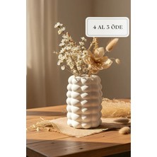 Zuri Design Beton Dekoratif Obje Bohem Vazo – Modern Tasarım 10 x 17