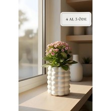 Zuri Design Beton Dekoratif Biblo Bohem Saksı – Iskandinav Tasarım 10 x 17