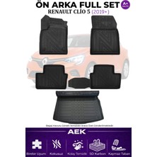 AEK Modern Renault Clio 5 2019+ 5d Karbon Paspas Takımı +3d Pvc Bagaj Havuzu Set
