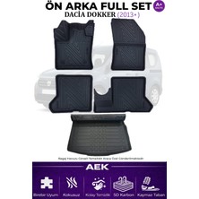 AEK Modern Dacia Dokker 2013+ 5d Karbon Paspas Takımı +3d Pvc Bagaj Havuzu Set