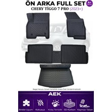 AEK Modern Chery Tiggo 7 Pro 2023+ 5d Karbon Paspas Takımı +3d Pvc Bagaj Havuzu Set