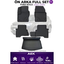 AEK Modern Ford Kuga 2013-2019 5d Karbon Paspas Takımı +3d Pvc Bagaj Havuzu Set