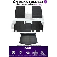 AEK Modern Citroen Berlingo 2019+ 5d Karbon Paspas Takımı +3d Pvc Bagaj Havuzu Set