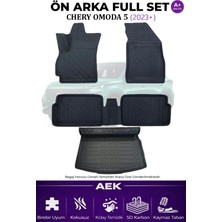 AEK Modern Chery Omoda 5 2023+ 5d Karbon Paspas Takımı +3d Pvc Bagaj Havuzu Set