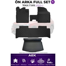 AEK Modern Togg T10X 2023+ 5d Karbon Paspas Takımı +3d Pvc Bagaj Havuzu Set