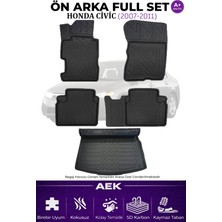 AEK Modern Honda Civic 2006-2012 Fd6 5d Karbon Paspas Takımı +3d Pvc Bagaj Havuzu Set
