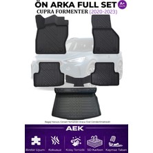 AEK Modern Cupra Formentor 2023+ 5d Karbon Paspas Takımı +3d Pvc Üst Bagaj Havuzu Set