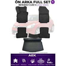 AEK Modern Renault Clio 4 2012-2019 5d Karbon Paspas Takımı +3d Pvc Bagaj Havuzu Set