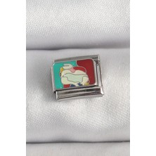 Vice Avm 316L Çelik Gümüş Renk Renkli Portre Model Nomination Charm - TJ-BC1387 TG-V 9036