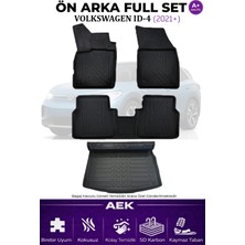 AEK Modern Volkswagen I.d4 2021+ 5d Karbon Paspas Takımı +3d Pvc Bagaj Havuzu Set