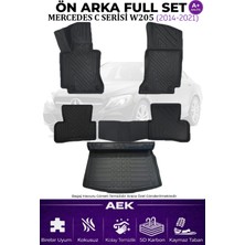 AEK Modern Mercedes W205 5d Karbon Paspas Takımı +3d Pvc Bagaj Havuzu Set