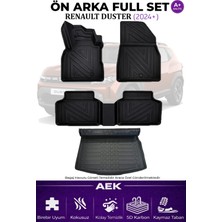 AEK Modern Renault Duster 2024+ 5d Karbon Paspas Takımı +3d Pvc Alt Bagaj Havuzu Set