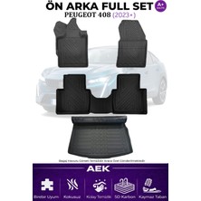 AEK Modern Peugeot 408 2023+ 5d Karbon Paspas Takımı +3d Pvc Bagaj Havuzu Set