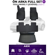 AEK Modern Tesla Model Y Juniper 2025+ 5d Karbon Paspas Takımı +3d Pvc Bagaj Havuzu Set