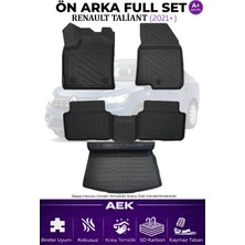 AEK Modern Renault Taliant 2021+ 5d Karbon Paspas Takımı +3d Pvc Bagaj Havuzu Set