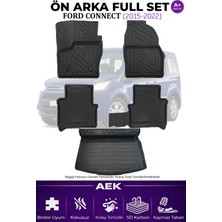 AEK Modern Ford Connect 2015-2022 5d Karbon Paspas Takımı +3d Pvc Bagaj Havuzu Set