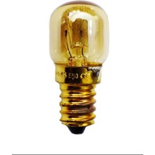 Tek-İş E14 Küçük Duy Mini Ampul 15W – Fırın Buzdolabı Cihaz Ampulü Sarı Cam