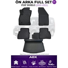 AEK Modern Fiat Doblo 2010-2015 5d Karbon Paspas Takımı +3d Pvc Bagaj Havuzu Set