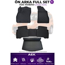 AEK Modern Fiat Fiorino 2008-2019 5d Karbon Paspas Takımı +3d Pvc Bagaj Havuzu Set