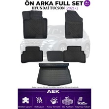 AEK Modern Hyundai Tucson 2021+ 5d Karbon Paspas Takımı +3d Pvc Bagaj Havuzu Set