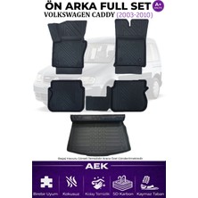 AEK Modern Volkswagen Caddy 2004-2014 5d Karbon Paspas Takımı +3d Pvc Bagaj Havuzu Set
