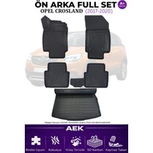 AEK Modern Opel Crossland 2017+ 5d Karbon Paspas Takımı +3d Pvc Üst Bagaj Havuzu Set