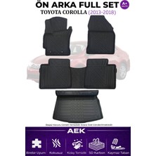 AEK Modern Toyota Corolla 2013-2018 5d Karbon Paspas Takımı +3d Pvc Bagaj Havuzu Set