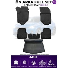 AEK Modern Opel Corsa F 2019+ 5d Karbon Paspas Takımı +3d Pvc Bagaj Havuzu Set