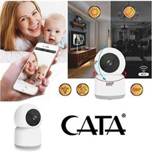 Cata Wifi  Kamera 360 Derece Görüşlü HD Akıllı Takip Ses Kayıt- Ev Kamerası