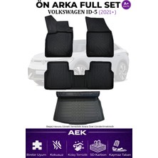 AEK Modern Volkswagen I.d5 2021+ 5d Karbon Paspas Takımı +3d Pvc Bagaj Havuzu Set