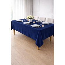 PerdeYap Kadife Dokulu Masa Örtüsü (Parlement Mavisi) – Günlük Kullanıma Uygun, Bakımı Kolay