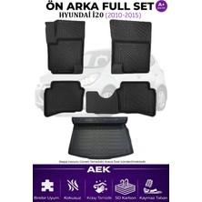 AEK Modern Hyundai I20 2010-2015 5d Karbon Paspas Takımı +3d Pvc Bagaj Havuzu Set