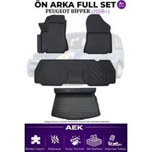 AEK Modern Peugeot Bipper 2008+ 5d Karbon Paspas Takımı +3d Pvc Bagaj Havuzu Set