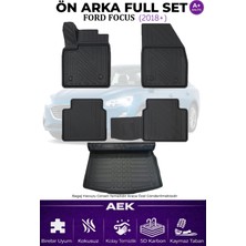 AEK Modern Ford Focus 2018+ Sedan 5d Karbon Paspas Takımı +3d Pvc Bagaj Havuzu Set