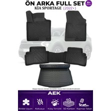 AEK Modern Kia Sportage 2022+ 5d Karbon Paspas Takımı +3d Pvc Bagaj Havuzu Set
