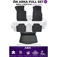 AEK Modern Bmw 3 Serisi E90 5d Karbon Paspas Takımı +3d Pvc Bagaj Havuzu Set