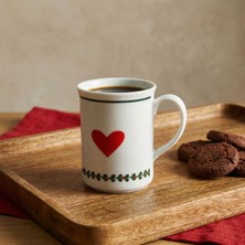 Güral Porselen Güral El Dekoru Kalpli Mug Bardak 300 cc